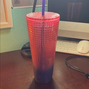 Starbucks pink Ombre Tumbler with Straw